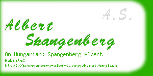 albert spangenberg business card